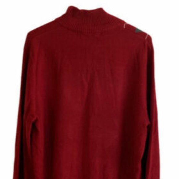 U.S. Polo Mens Argyle Pull Over Sweater Size L Red Collar - Picture 3 of 4